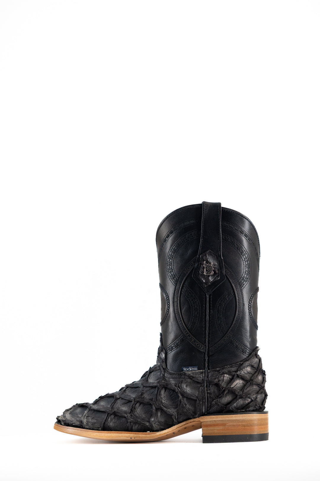 Exotic Fish Square Toe Cowboy Boot