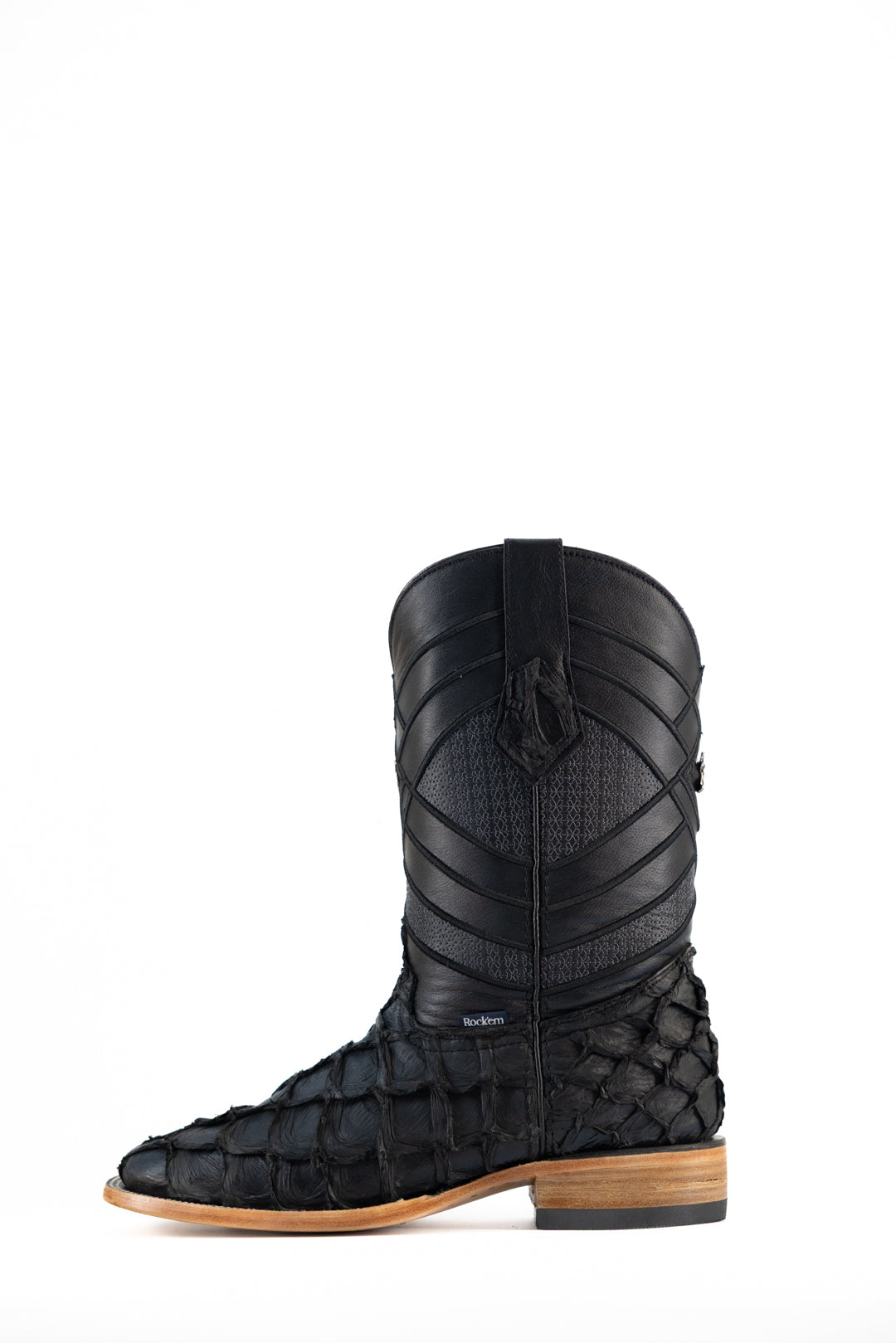 Prescott Pirarucu Exotic Square Toe Cowboy Boot