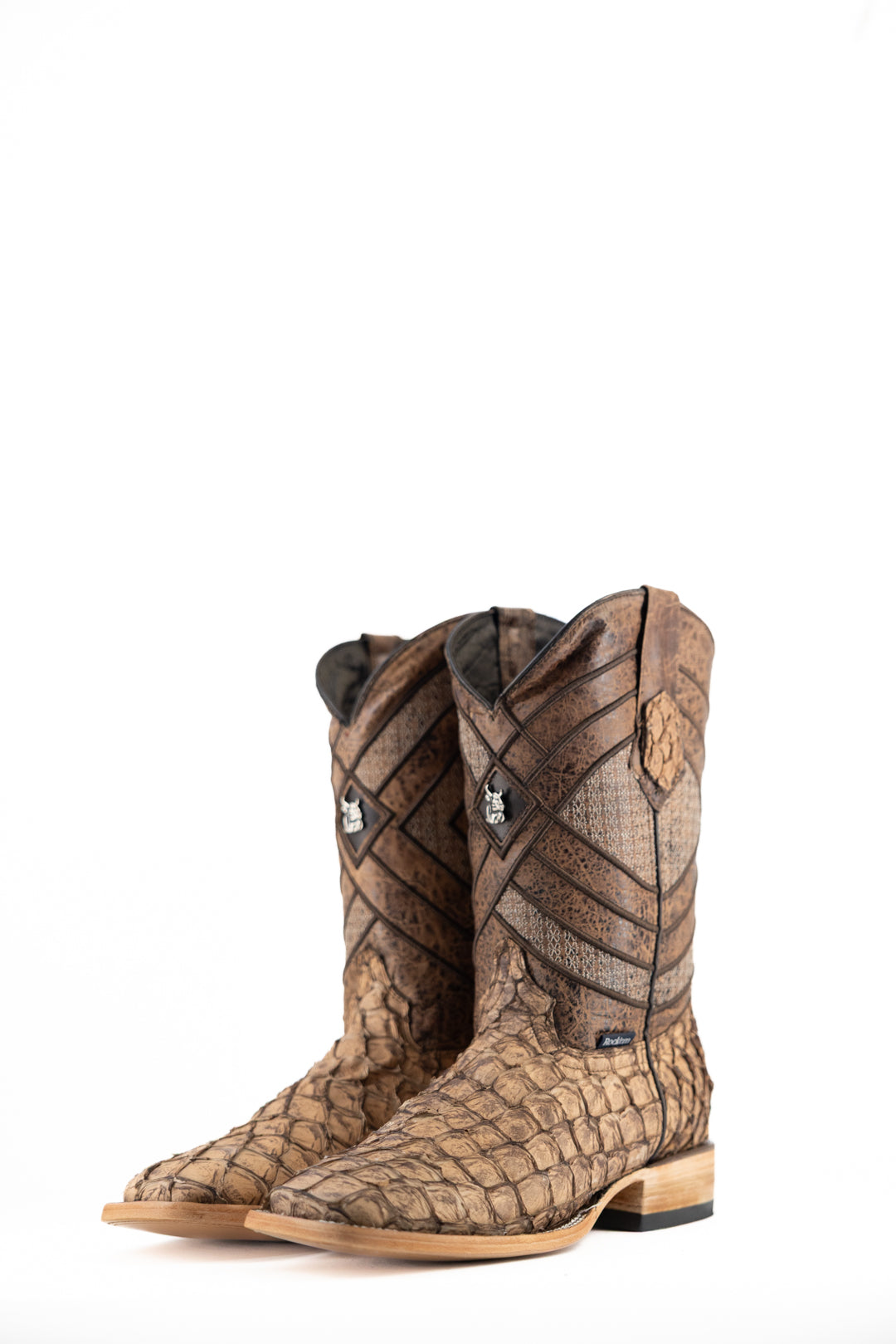 Prescott Pirarucu Exotic Square Toe Cowboy Boot