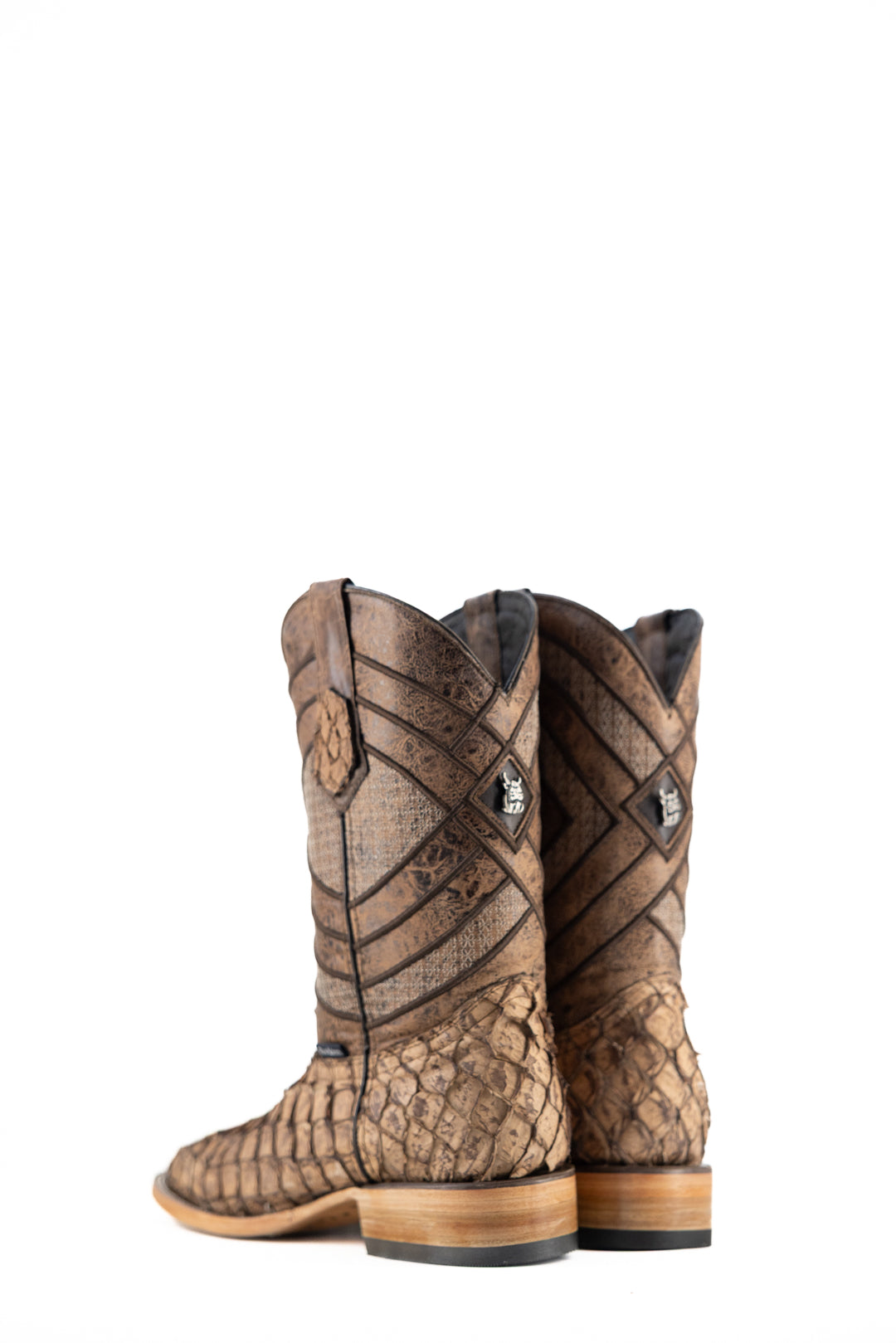 Prescott Pirarucu Exotic Square Toe Cowboy Boot