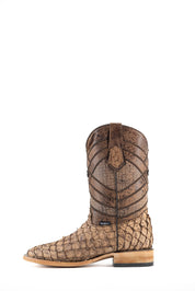 Prescott Pirarucu Exotic Square Toe Cowboy Boot