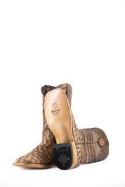 Prescott Pirarucu Exotic Square Toe Cowboy Boot