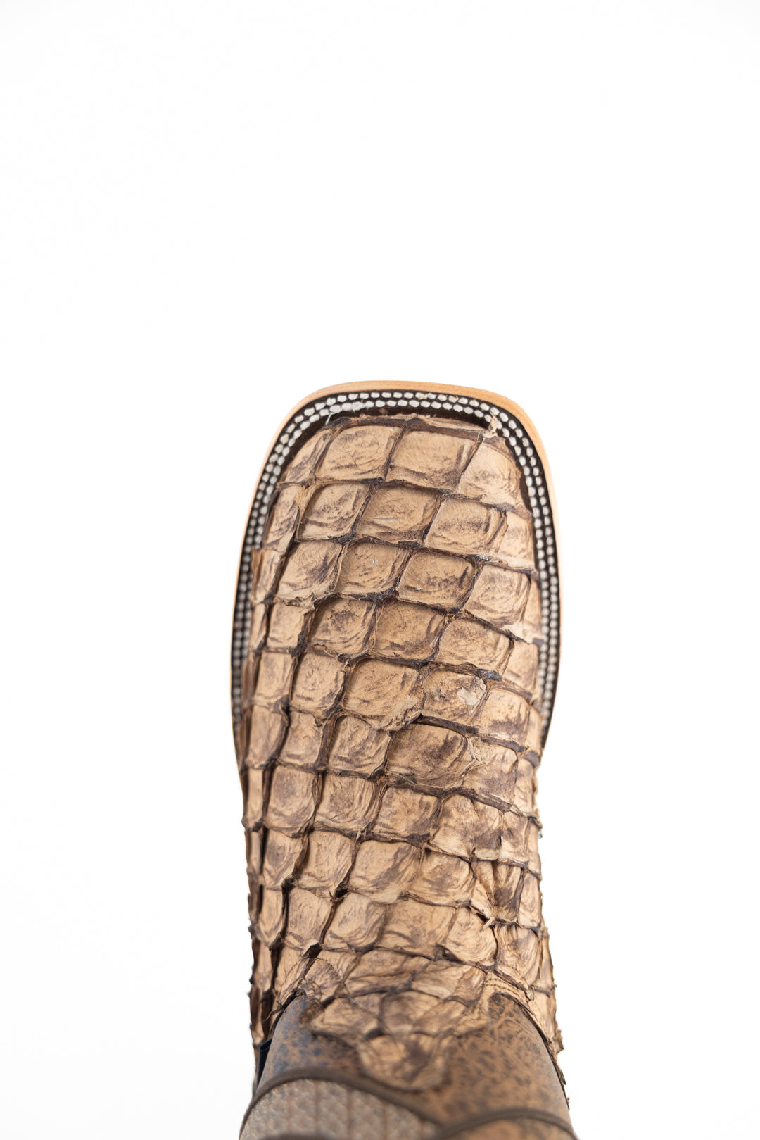 Prescott Pirarucu Exotic Square Toe Cowboy Boot