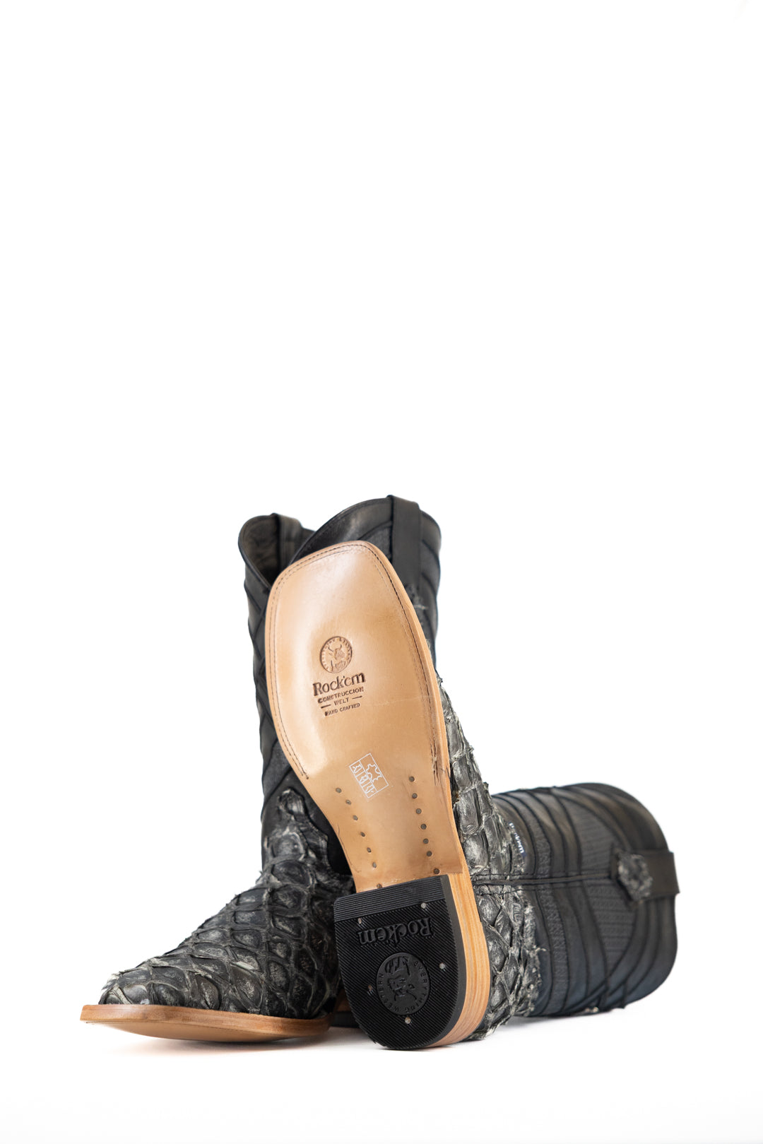 Prescott Pirarucu Exotic Square Toe Cowboy Boot