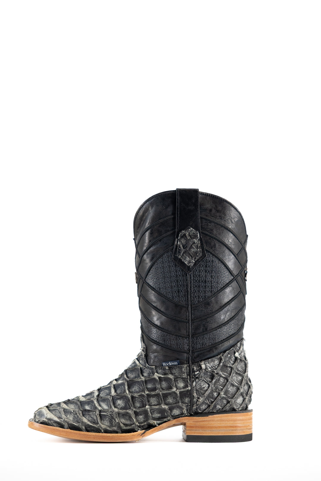 Prescott Pirarucu Exotic Square Toe Cowboy Boot