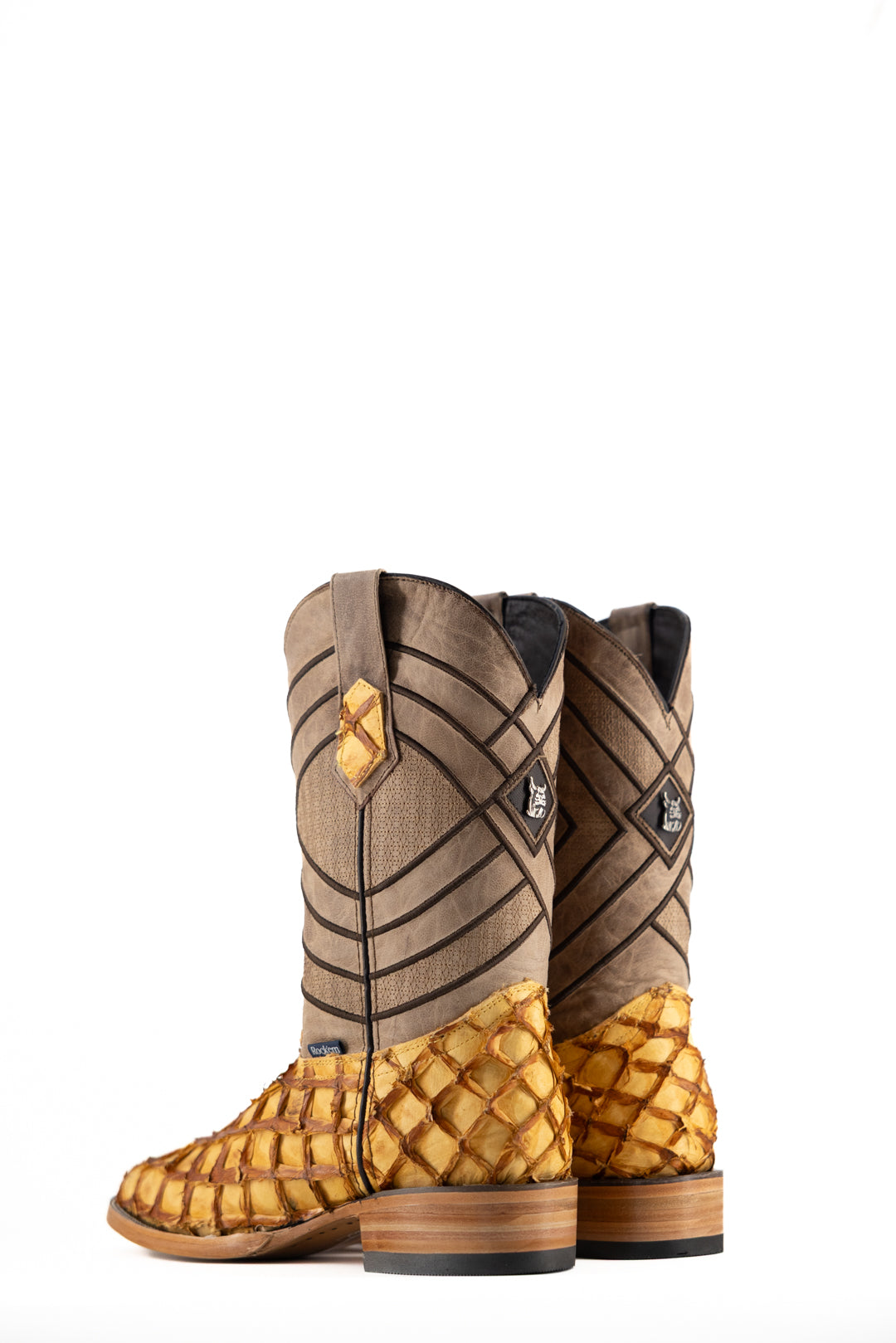 Prescott Pirarucu Exotic Square Toe Cowboy Boot