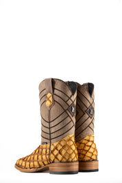 Prescott Pirarucu Exotic Square Toe Cowboy Boot