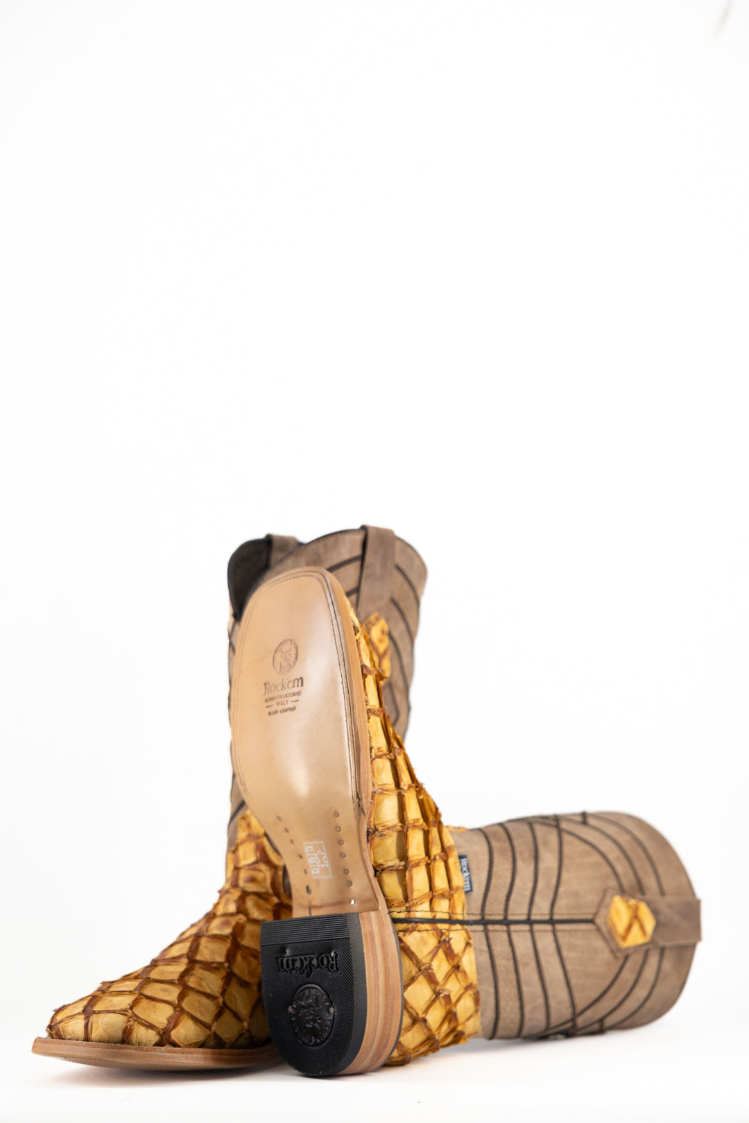 Prescott Pirarucu Exotic Square Toe Cowboy Boot