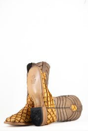 Prescott Pirarucu Exotic Square Toe Cowboy Boot