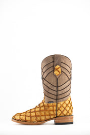 Prescott Pirarucu Exotic Square Toe Cowboy Boot