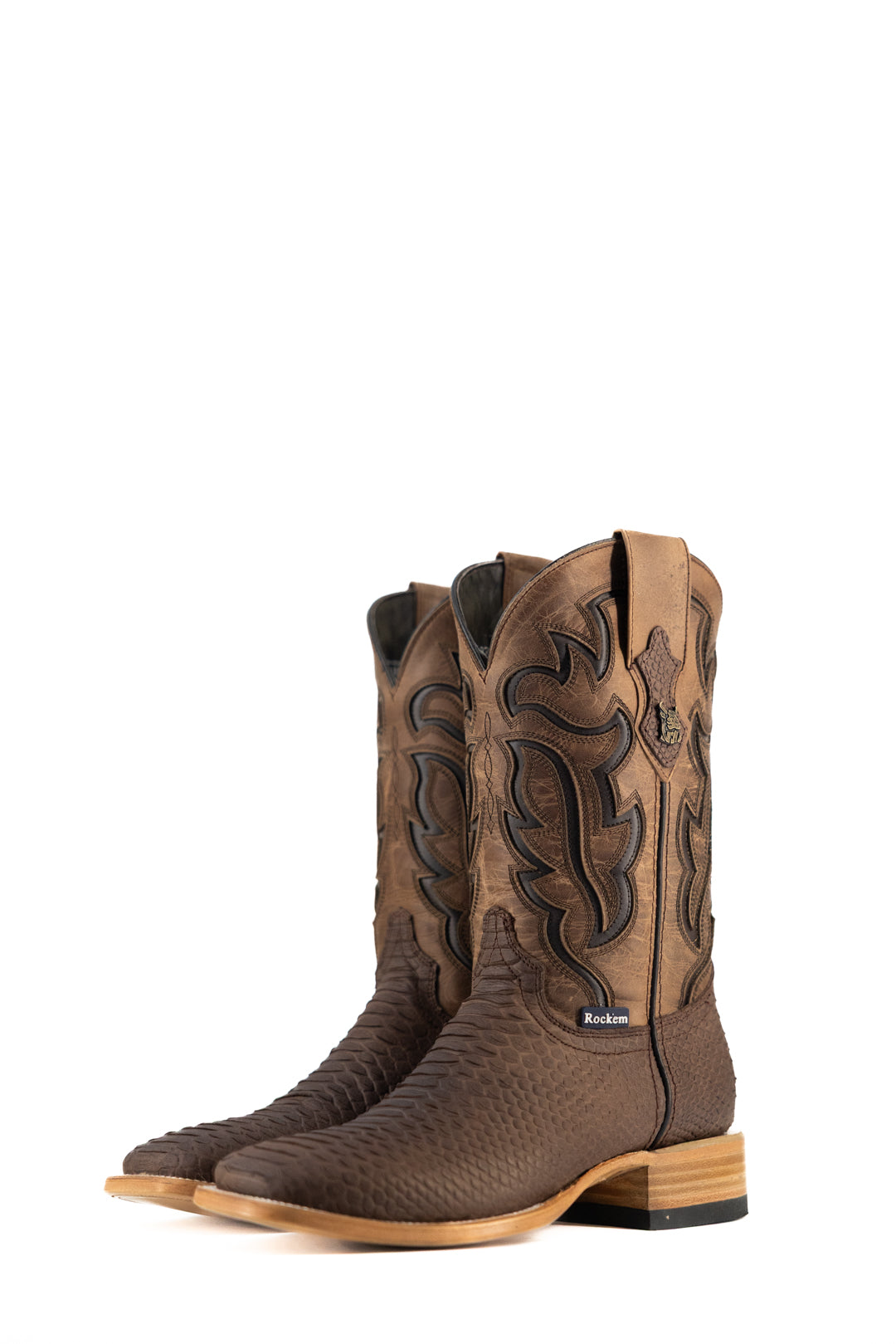 Bruce Matte Python Square Toe Cowboy Boot