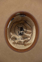 Rock'em 4X Khaki Open Crown Felt Cowboy Hat