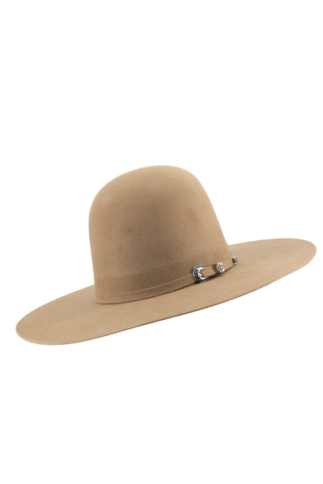 Rock'em 4X Khaki Open Crown Felt Cowboy Hat