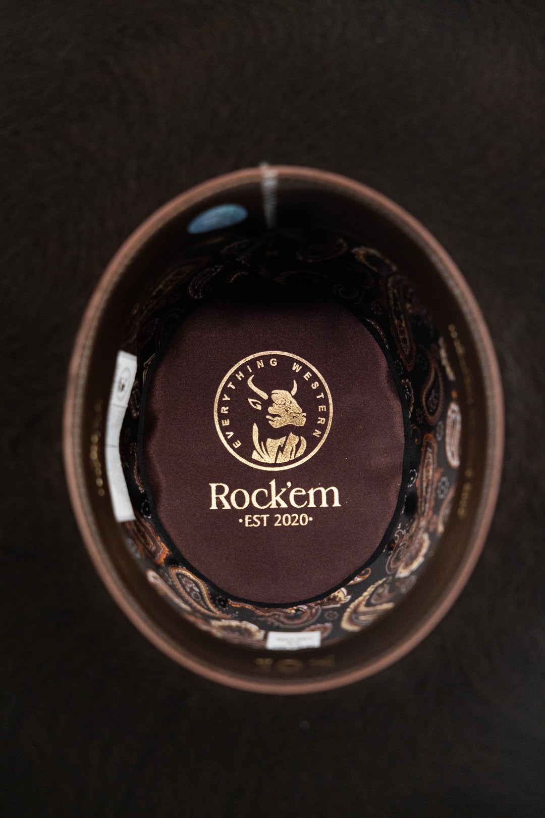 Rock'em 10X Chocolate Grizzly Fur Open Crown Felt Cowboy Hat
