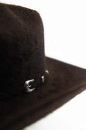 Rock'em 10X Chocolate Grizzly Fur Open Crown Felt Cowboy Hat