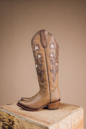 Angela Crazy Miel Tall Snip Toe Cowgirl Boot