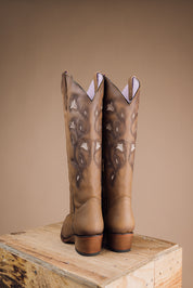 Angela Crazy Miel Tall Snip Toe Cowgirl Boot