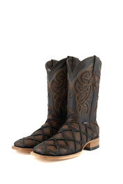 Big Bass Pirarucu Matte Square Toe Cowboy Boots