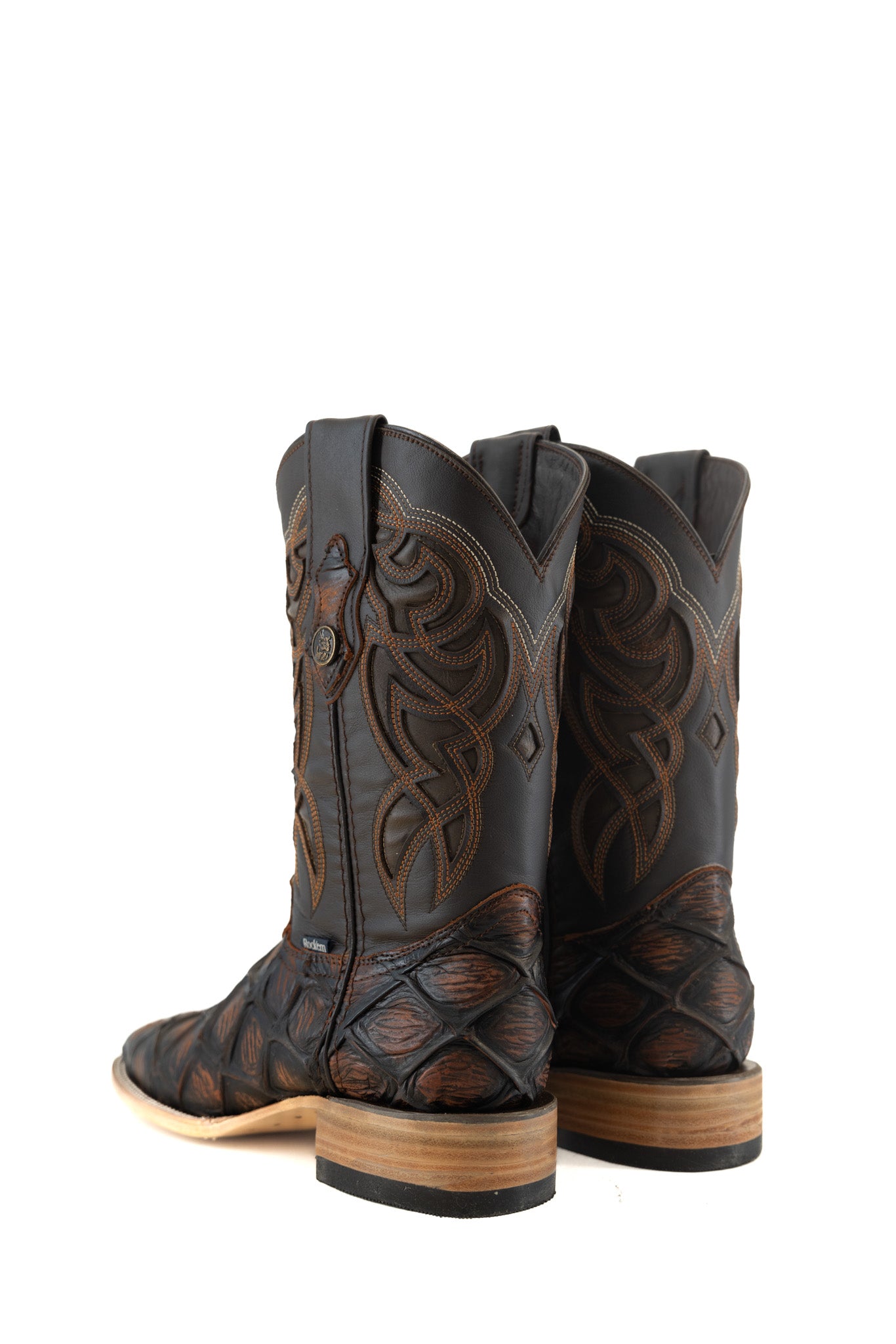 Big Bass Pirarucu Matte Square Toe Cowboy Boots