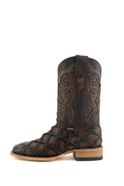 Big Bass Pirarucu Matte Square Toe Cowboy Boots