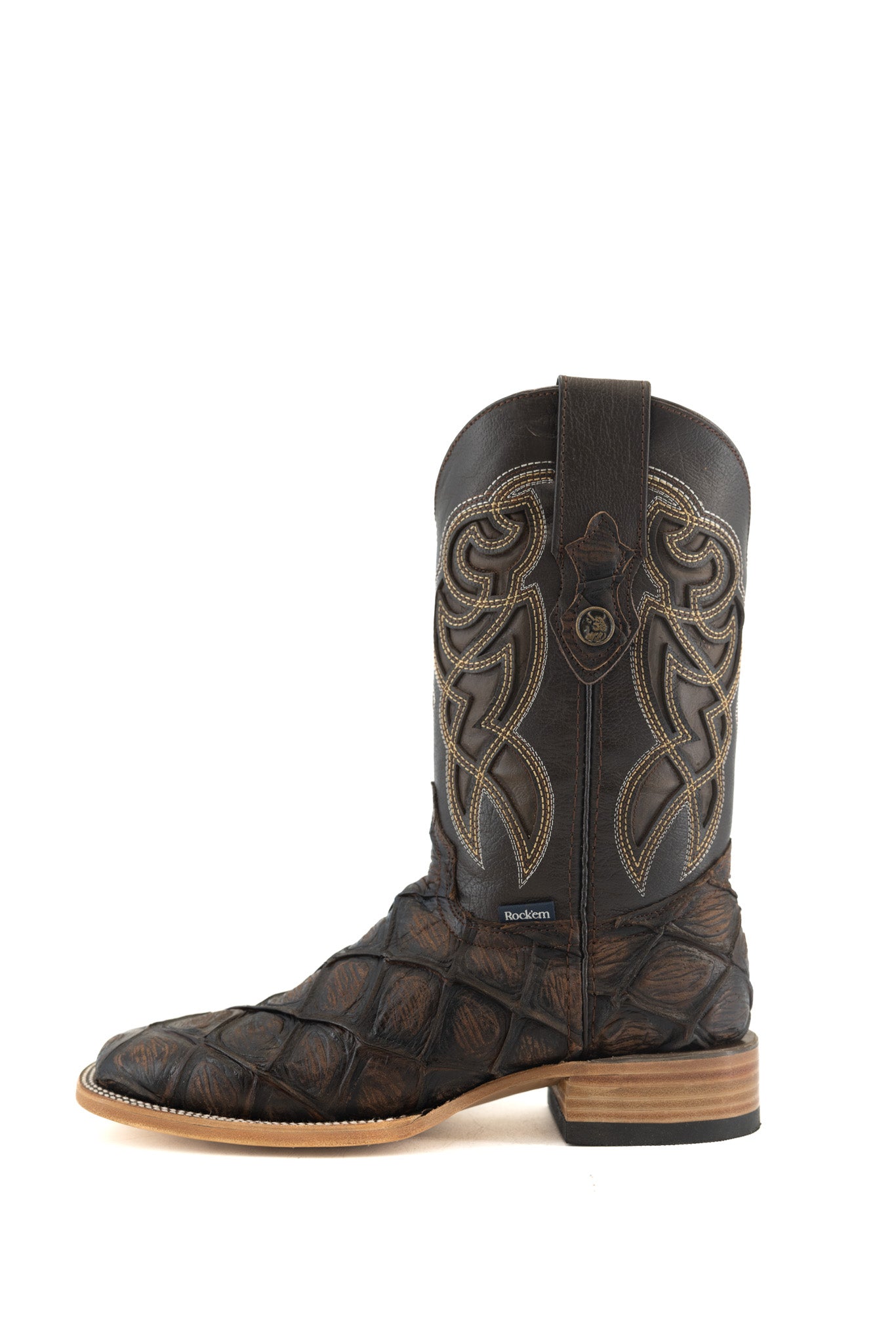 Big Bass Pirarucu Matte Square Toe Cowboy Boots