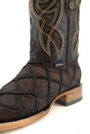 Big Bass Pirarucu Matte Square Toe Cowboy Boots