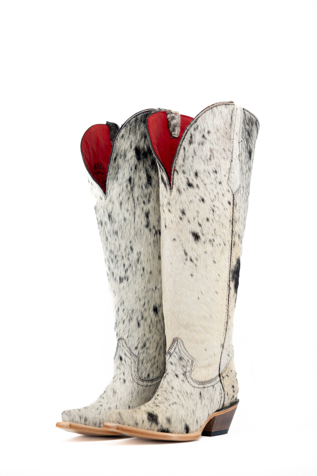 Gia Tall Cowhide WideCalf Snip Toe Cowgirl Boot Size 7 Box OW11