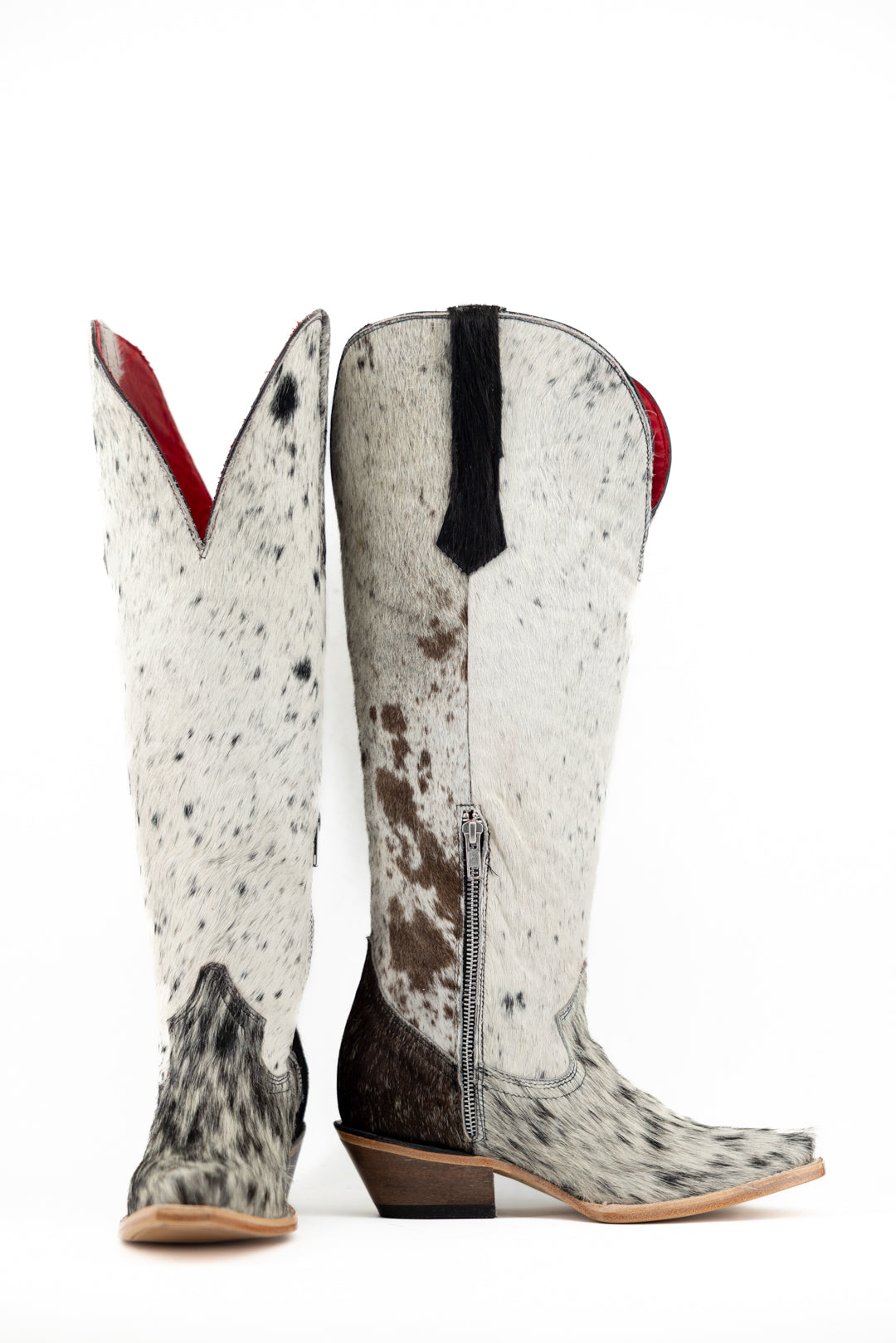 Gia Tall Cowhide WideCalf Snip Toe Cowgirl Boot Size 7 Box OW12