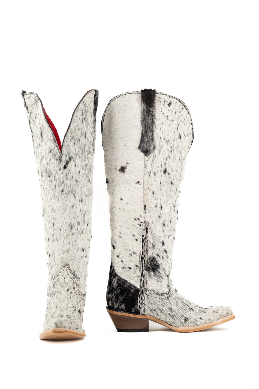 Gia Tall Cowhide WideCalf Snip Toe Cowgirl Boot Size 7 Box OW14