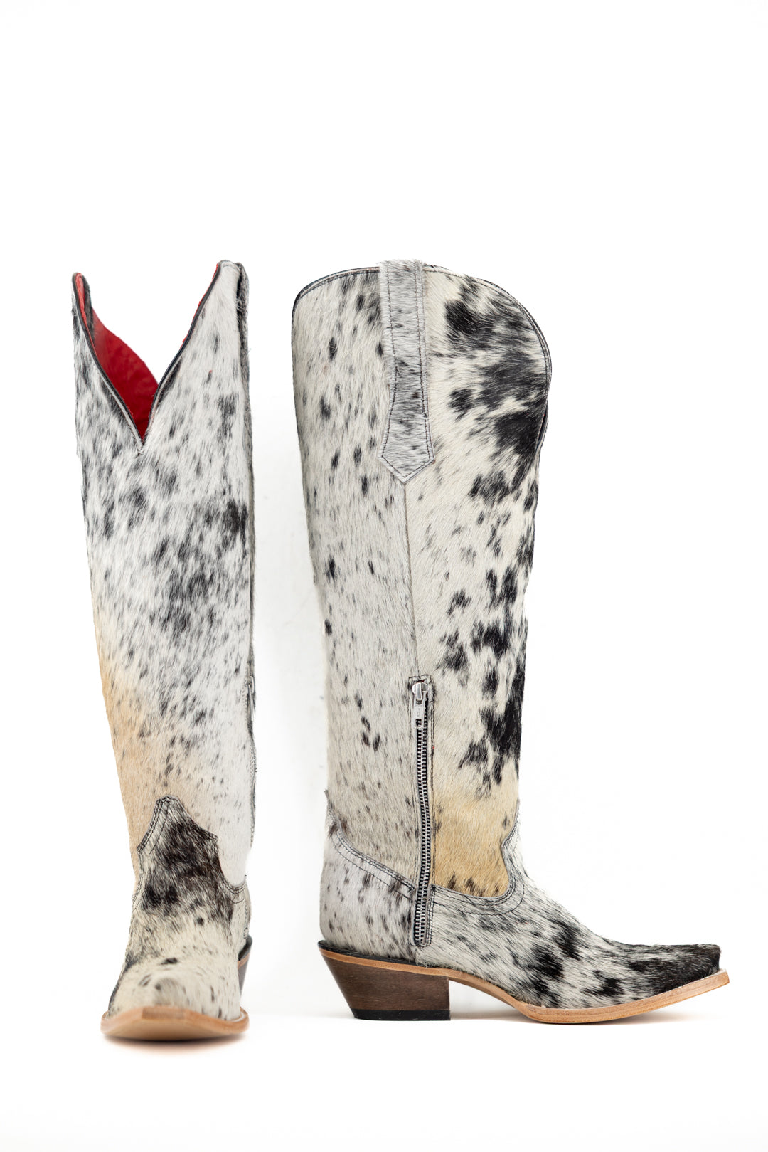 Gia Tall Cowhide WideCalf Snip Toe Cowgirl Boot Size 7.5 Box OW19