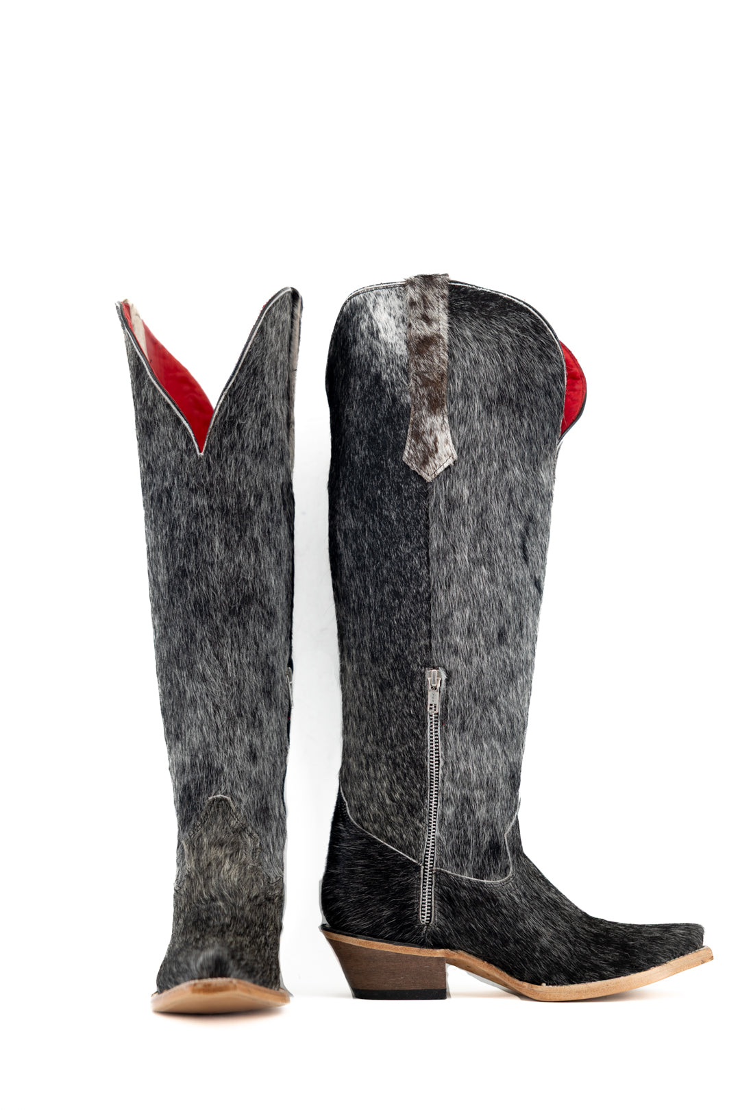 Gia Tall Cowhide WideCalf Snip Toe Cowgirl Boot Size 8 Box OW20