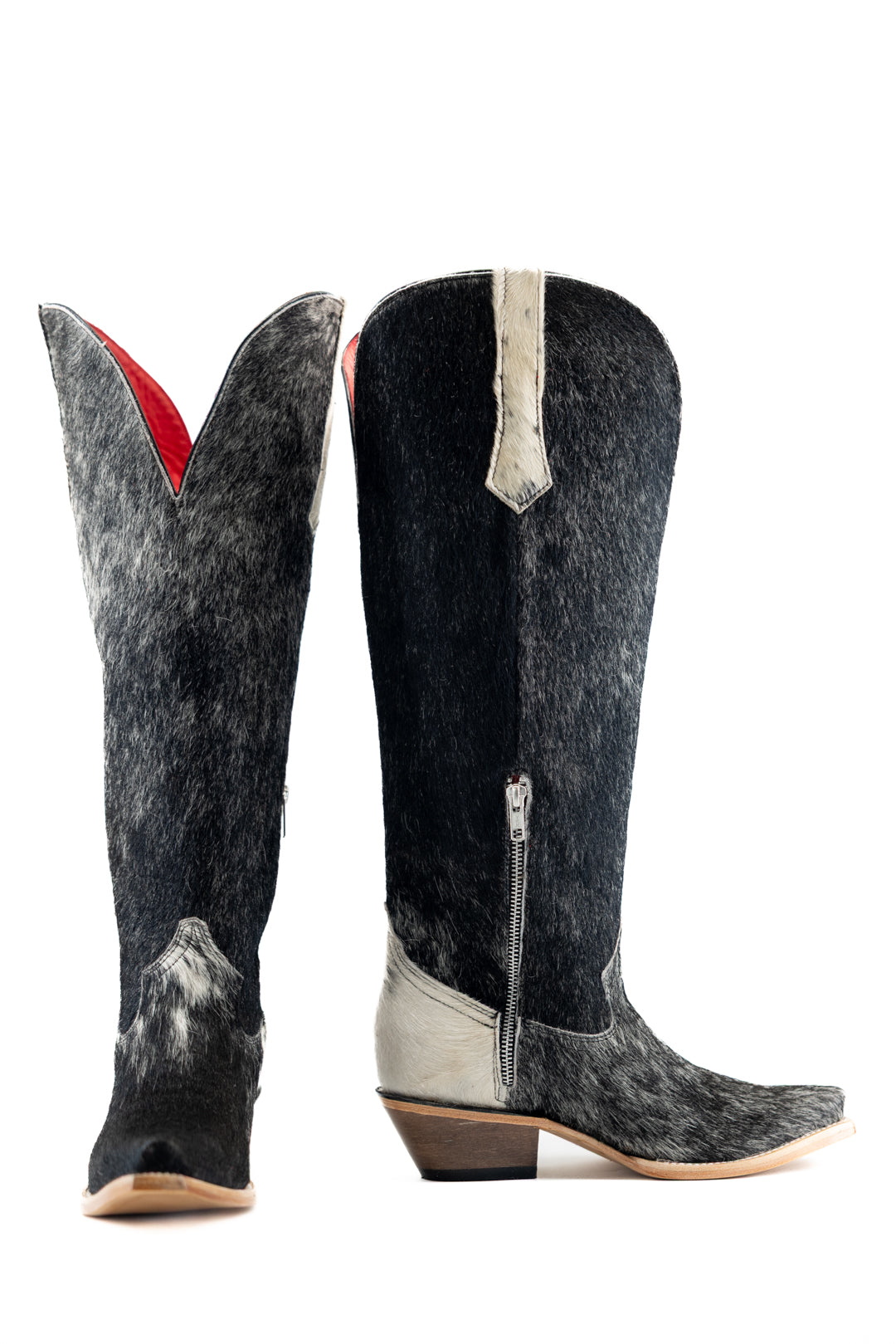 Gia Tall Cowhide WideCalf Snip Toe Cowgirl Boot Size 8 Box OW22