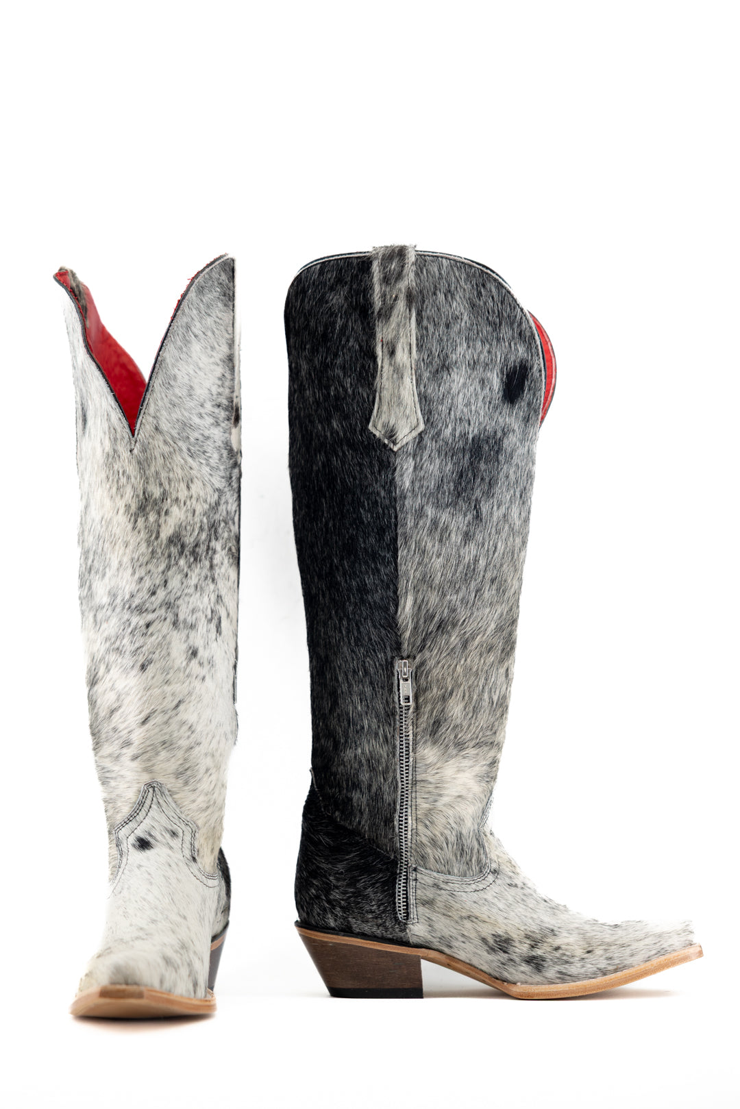 Gia Tall Cowhide WideCalf Snip Toe Cowgirl Boot Size 8 Box OW25