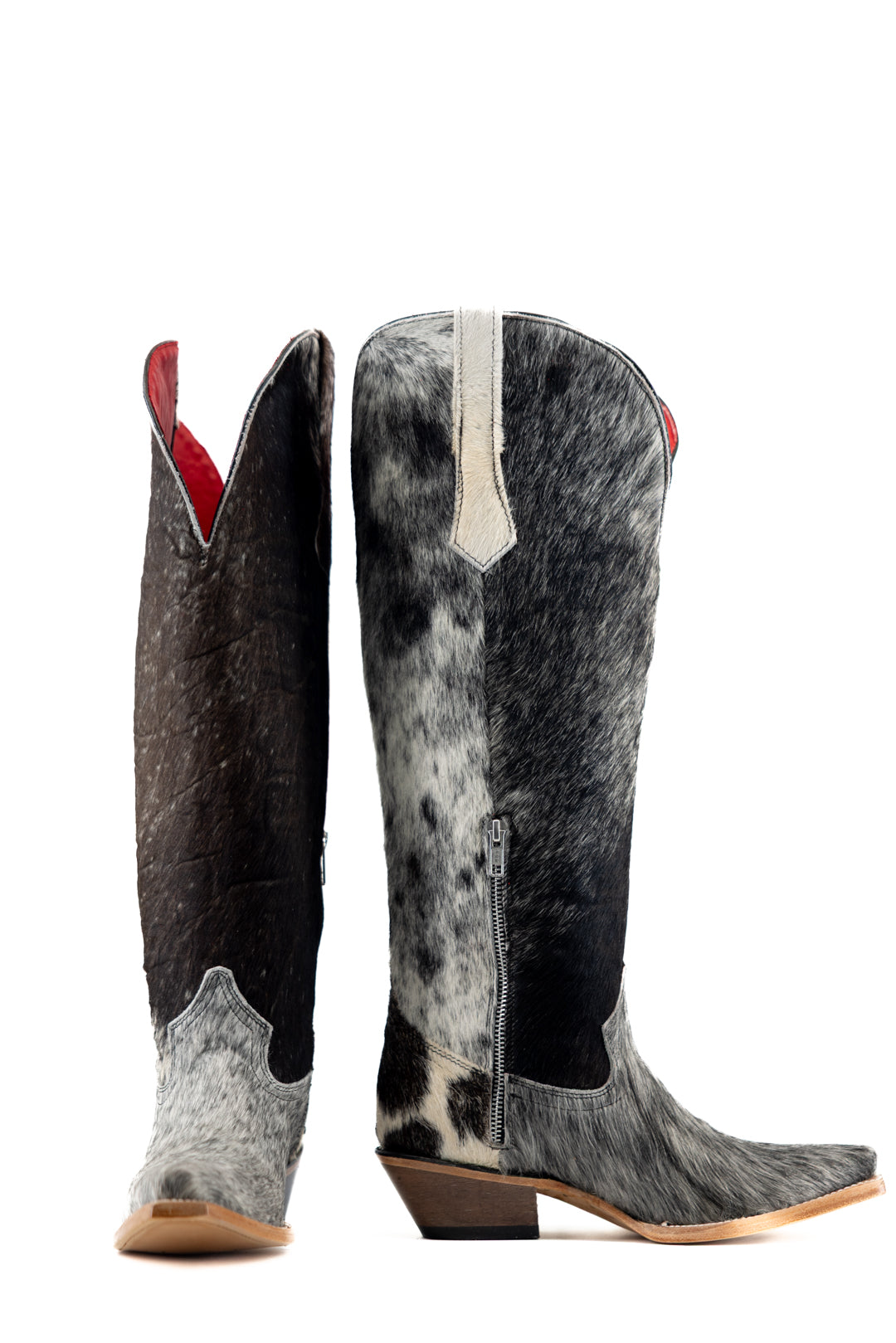 Gia Tall Cowhide WideCalf Snip Toe Cowgirl Boot Size 8.5 Box OW30