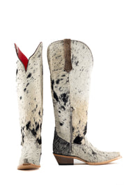 Gia Tall Cowhide WideCalf Snip Toe Cowgirl Boot Size 9 Box OW31