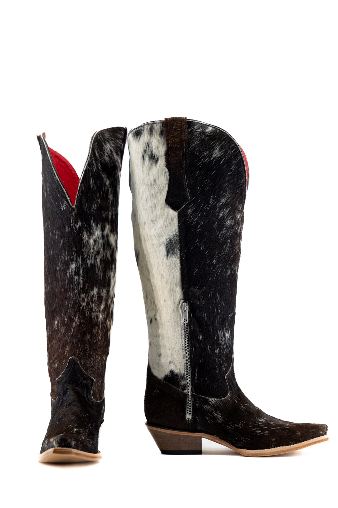 Gia Tall Cowhide WideCalf Snip Toe Cowgirl Boot Size 9.5 Box OW38