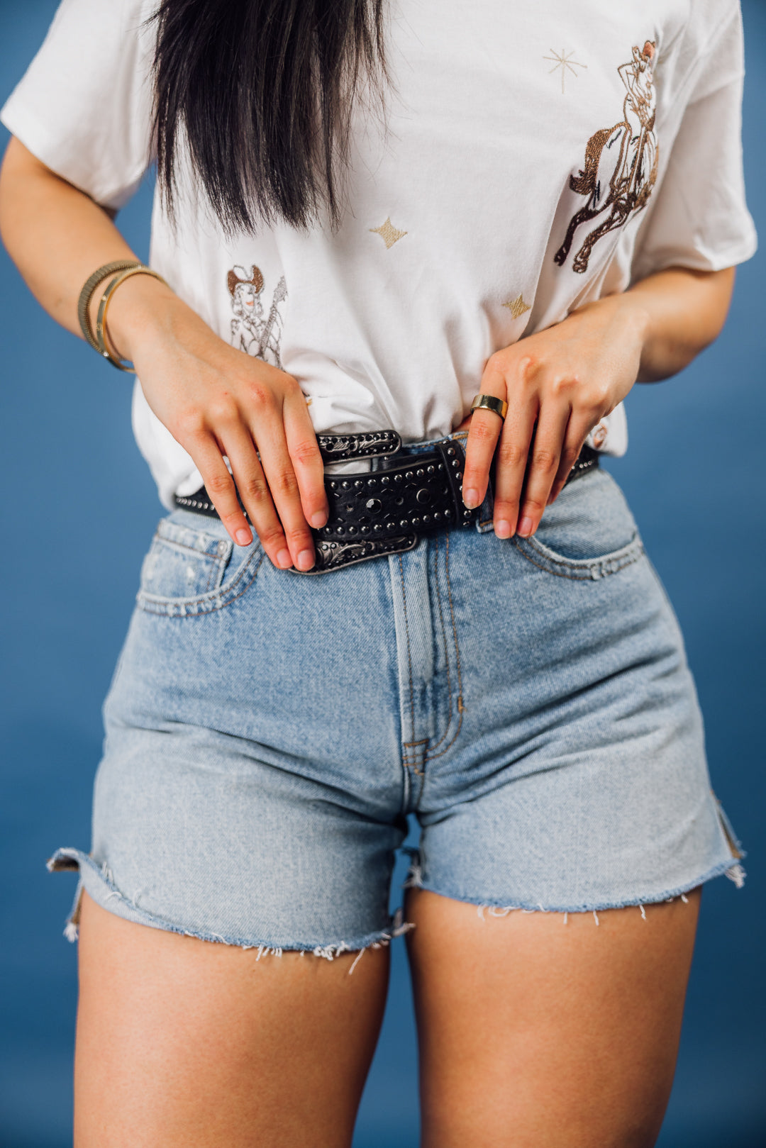 Anne Denim Slit Short