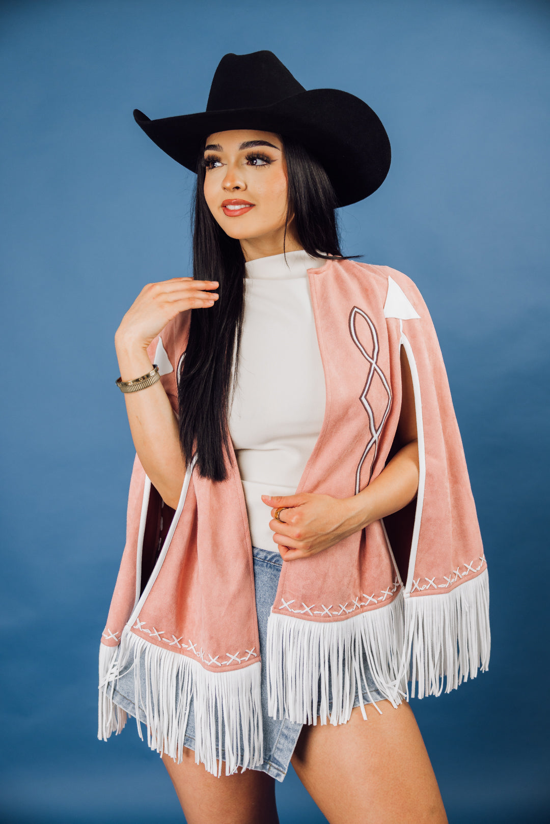 Avery Fringe Cape