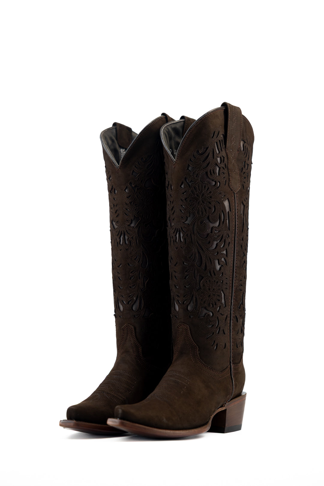 Ximena Suede Tall Snip Toe Cowgirl Boot