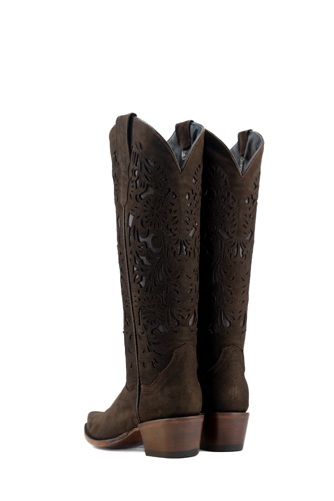 Ximena Suede Tall Snip Toe Cowgirl Boot