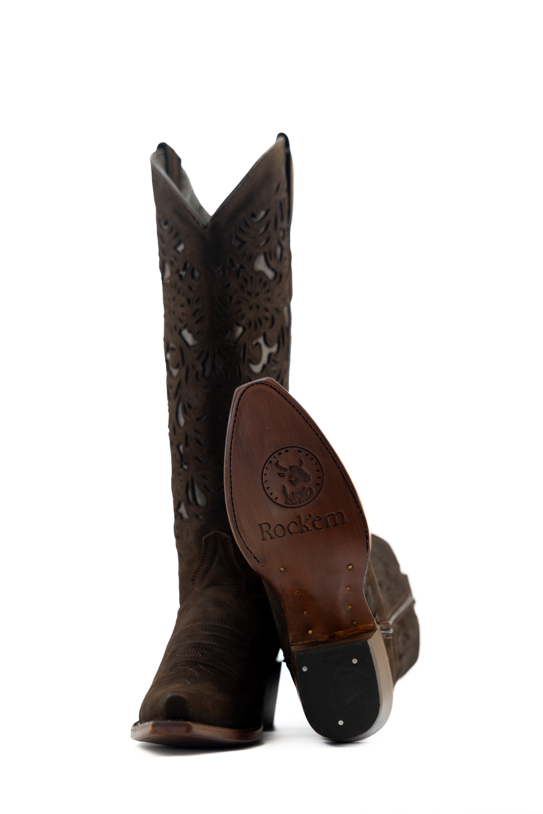 Ximena Suede Tall Snip Toe Cowgirl Boot