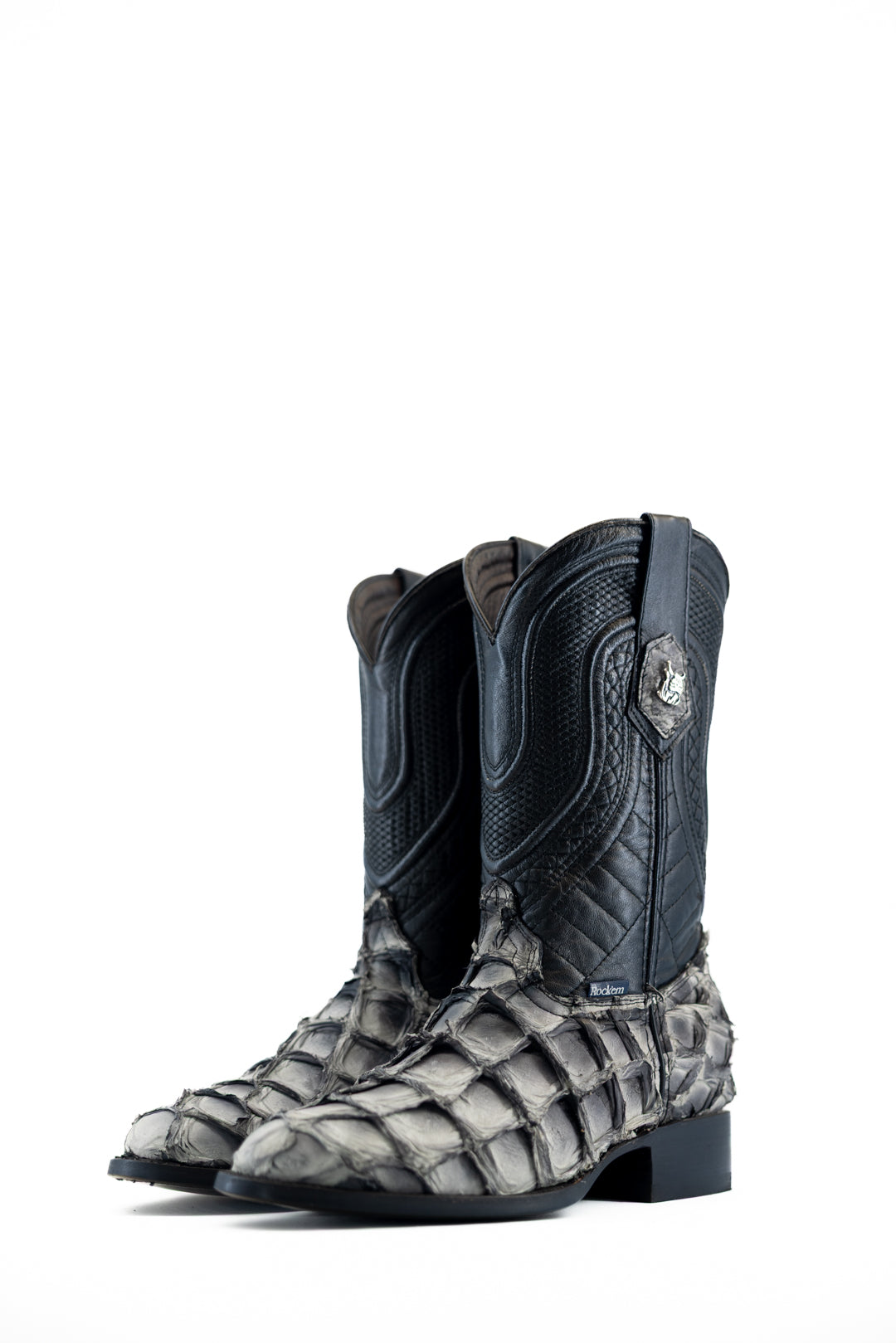 ☆Urimasu☆ Lambeth Pirarucu Exotic Round Toe Cowboy Boot – Rock'Em