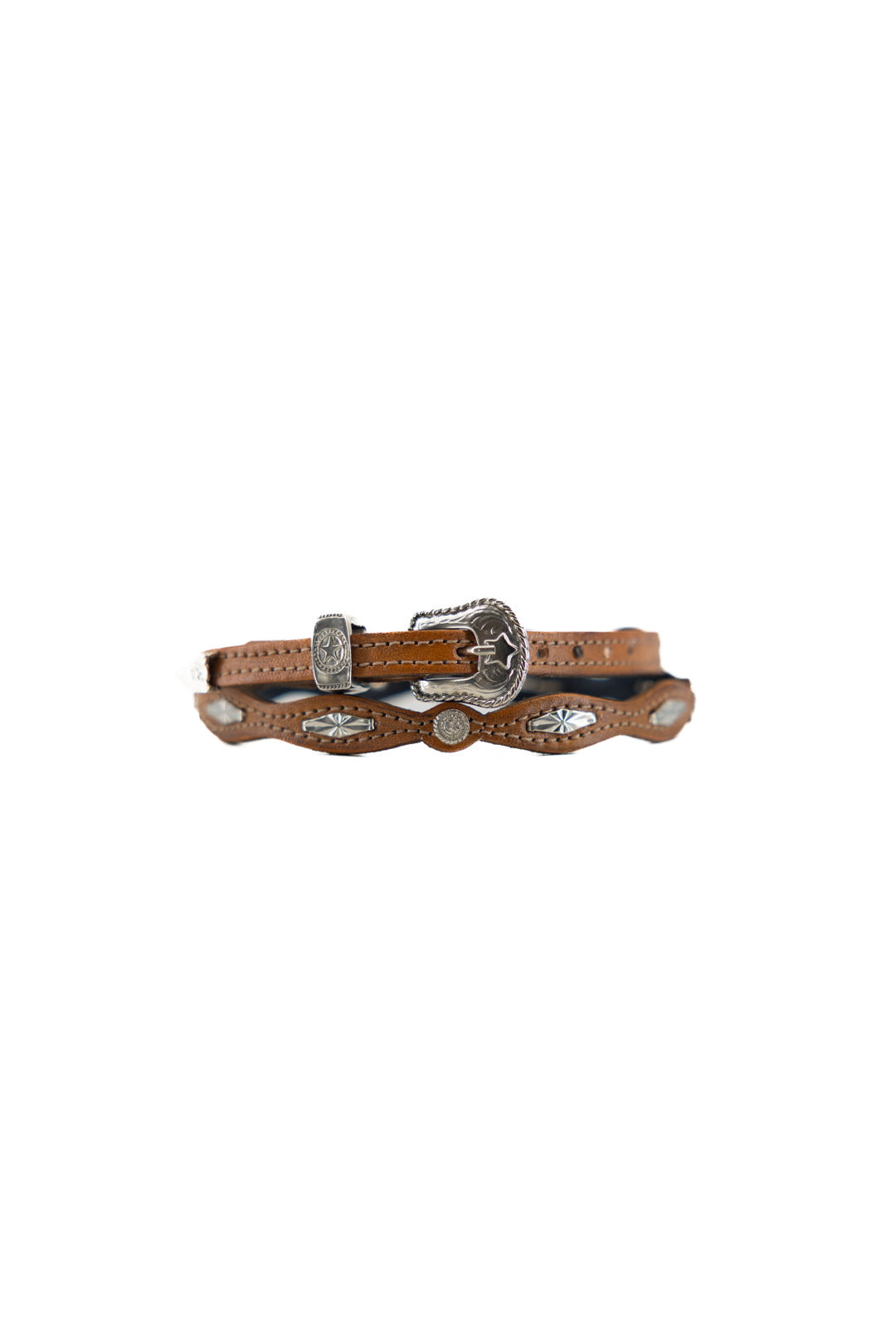 Starburst Leather Hat Band