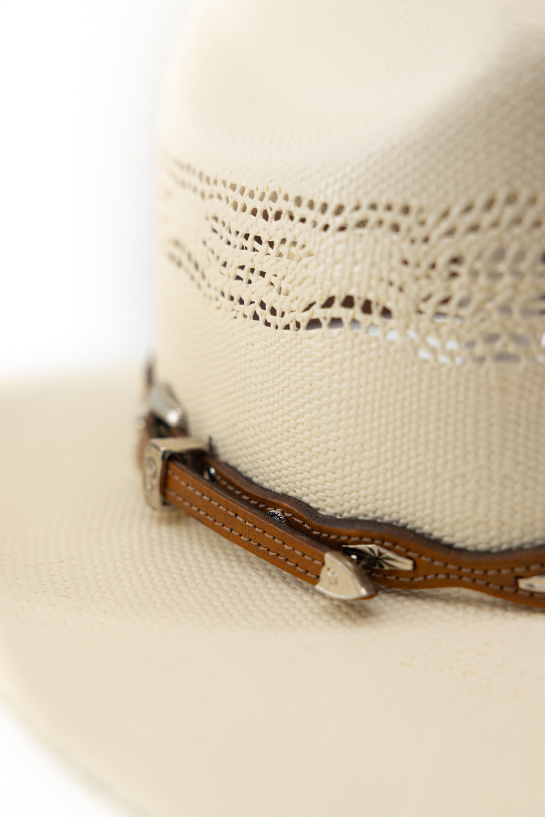 Starburst Leather Hat Band