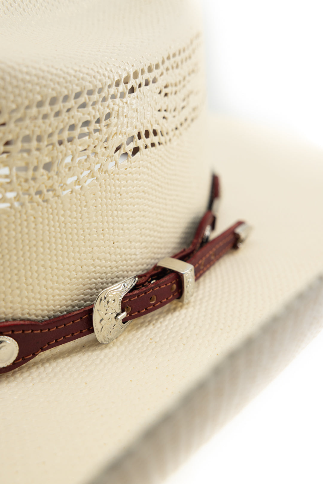 Western Silver Concho Hat Band