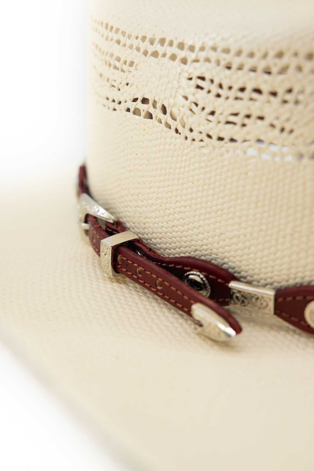 Western Silver Concho Hat Band