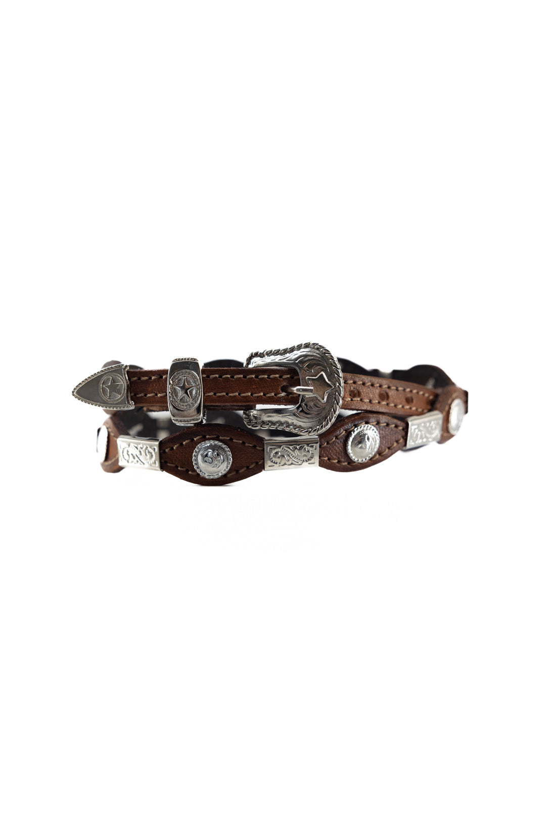 Western Silver Concho Hat Band