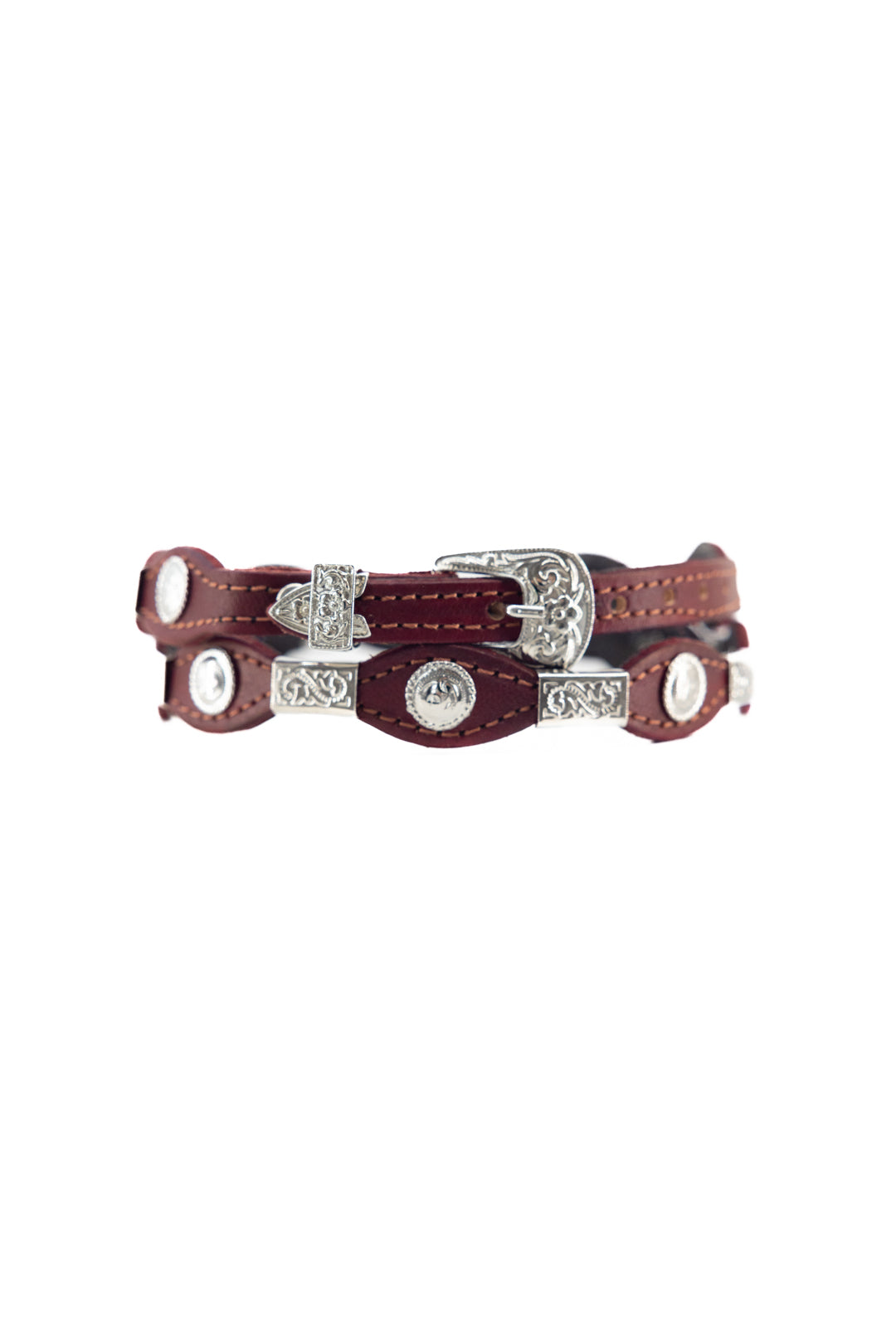 Western Silver Concho Hat Band