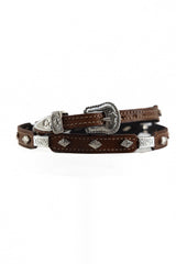 Diamond Leather Hat  Band