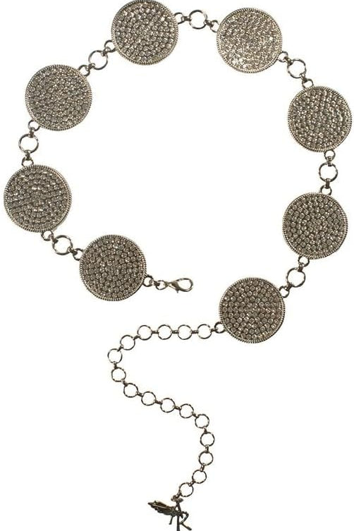 Angel Ranch Round Concho Crystal Inlay Cowgirl Belt